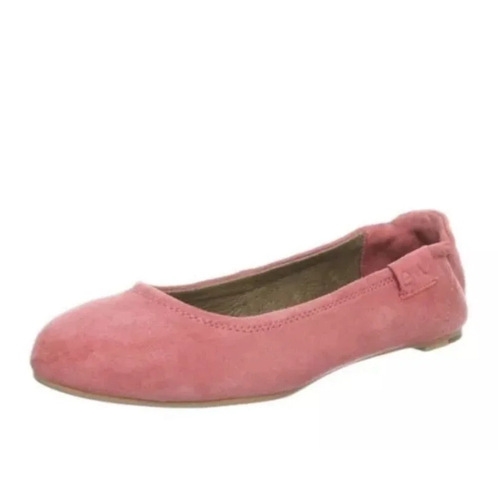 Emu Australia Sz 8 Ballet Flats Pink Avoca Suede Slip‎ On Shoes Casual Comfort
